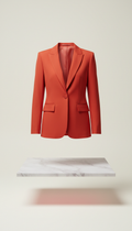 Sculpted Satin Power Blazer