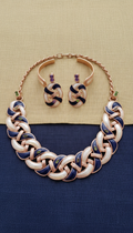 Bold Jewelry Set With Plated Metals